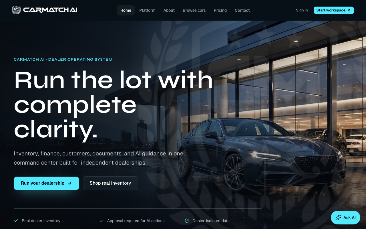 CARMATCH AI homepage