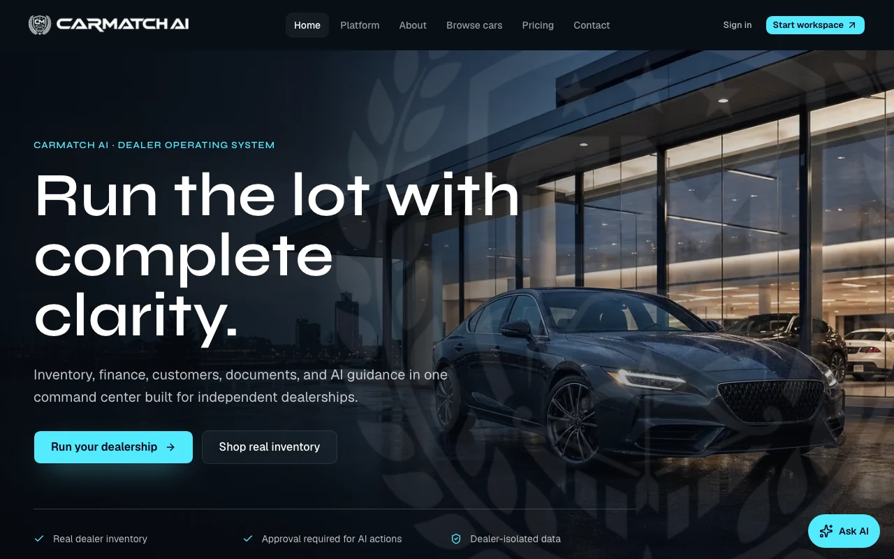 CARMATCH AI homepage