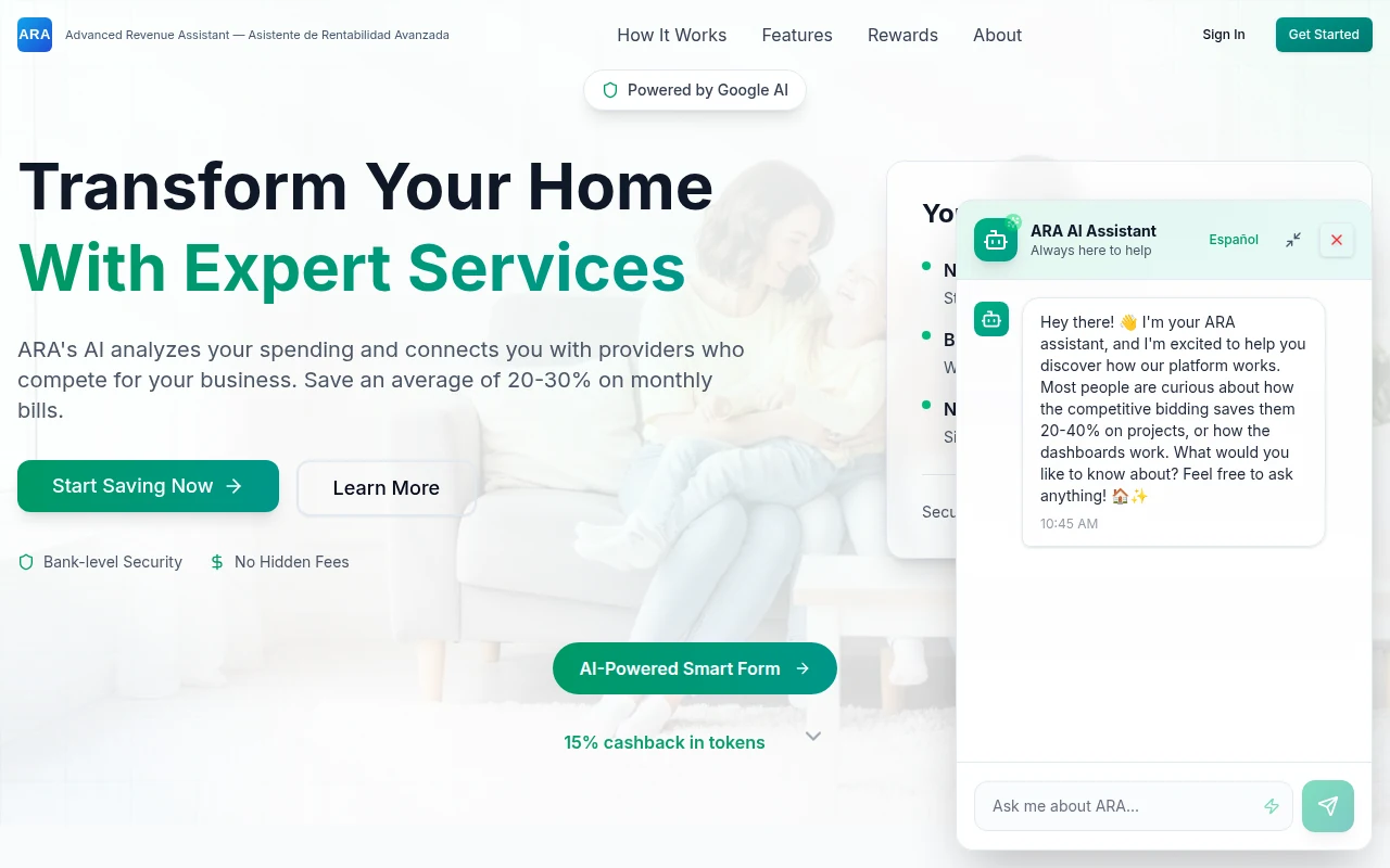 ARA Connection homepage