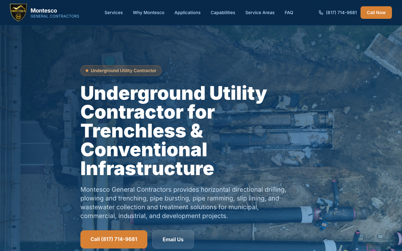 Montesco General Contractors homepage