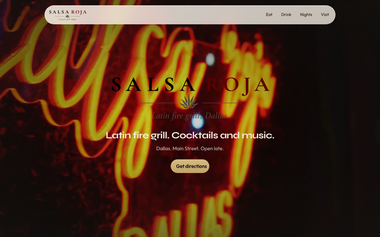 Salsa Roja Dallas homepage