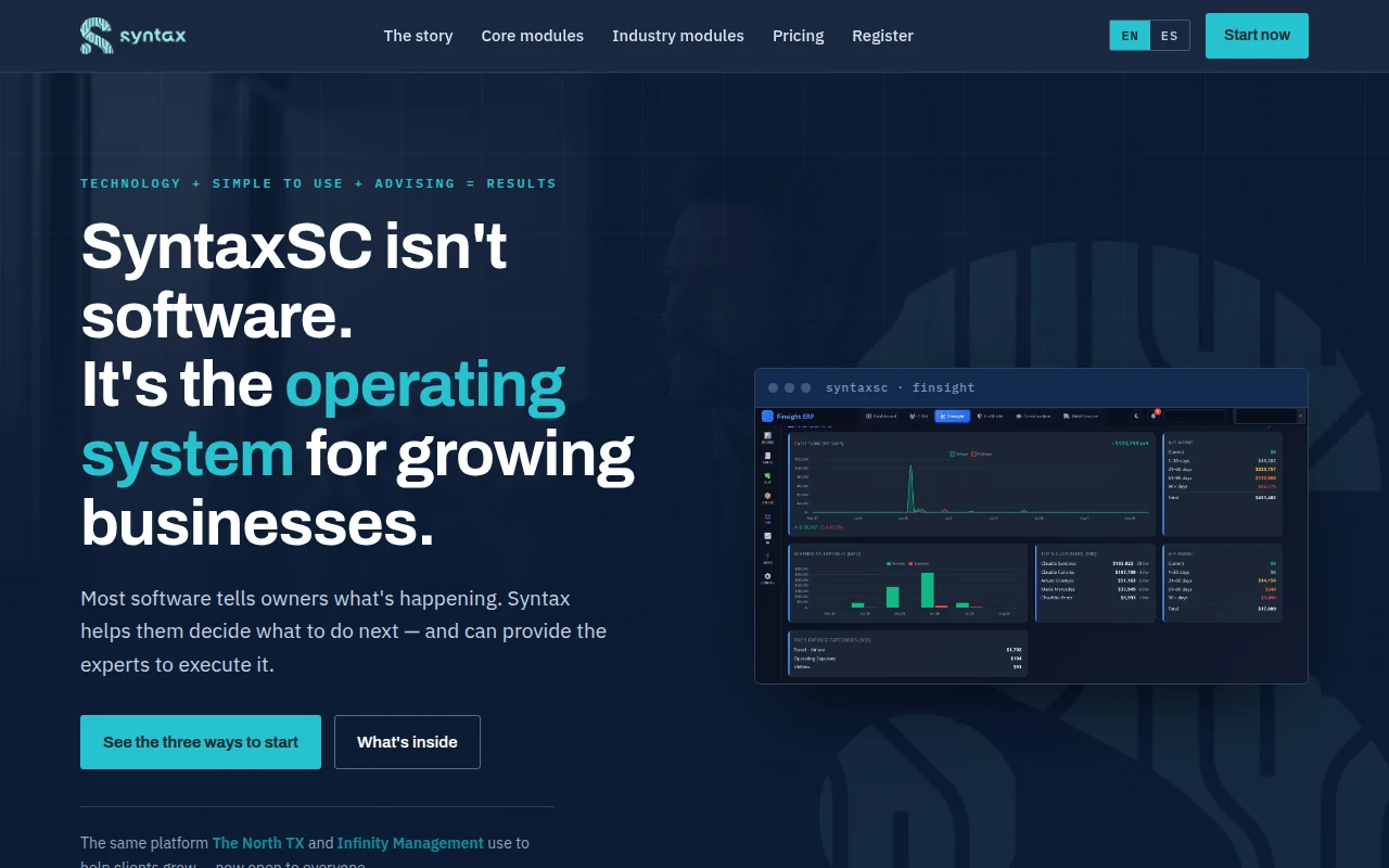 Syntax SC homepage