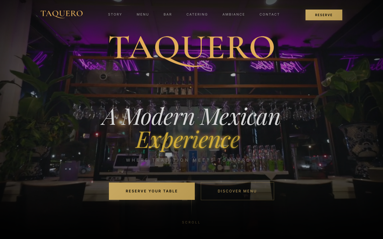 Taquero Dallas homepage