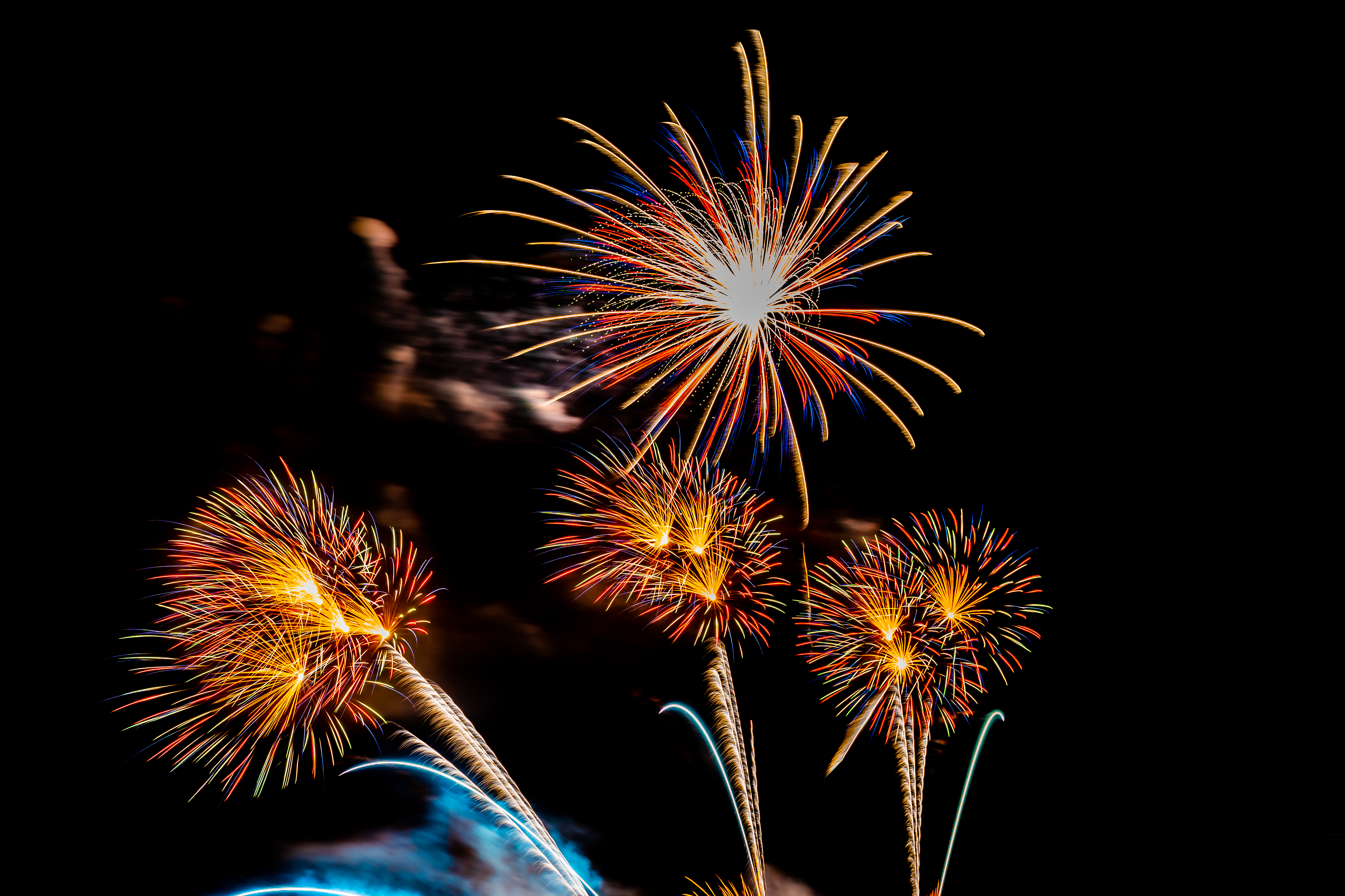 Colorful fireworks representing celebration and event marketing