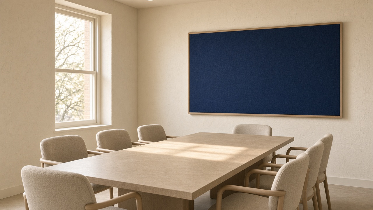 Cream conference room in daylight